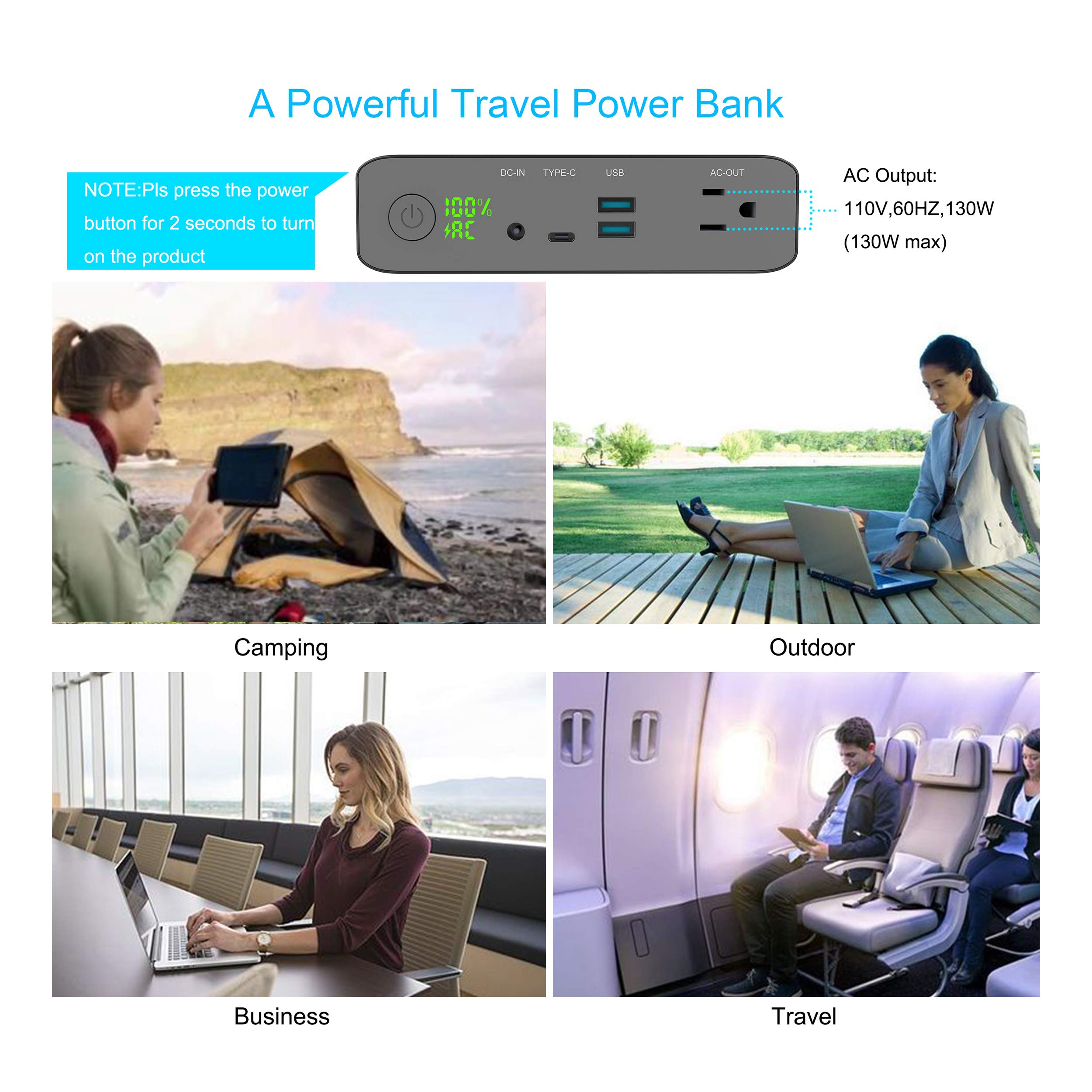 Amazon.com: Volessence 60000mAh AC 130W Outlet Laptop Power Bank